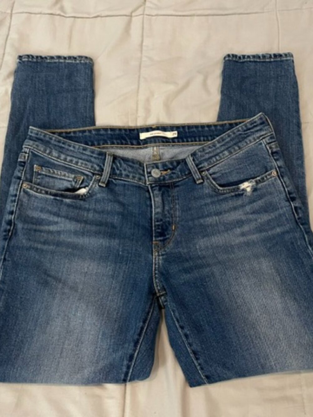 Levi's 711 Skinny Jeans Womens Size 29 x 28 Actual 31 x 28 GUC Rare Retro Y2K